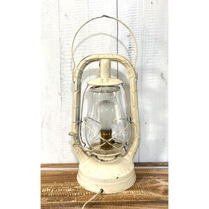 Vintage Dietz Monarch Kerosene Lantern w/ Dietz Fitzall Globe Electricfied Lamp